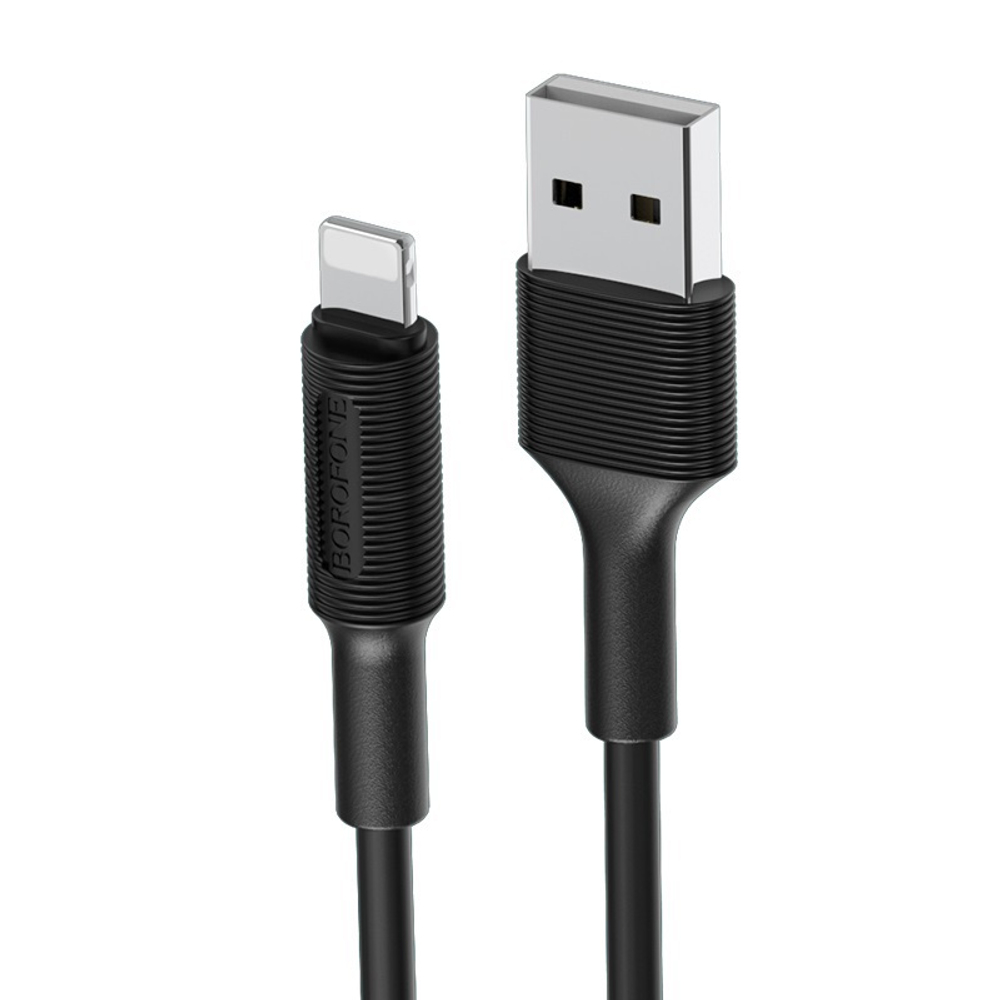 Кабель Borofone BX1 EzSync, USB(AM) - Lightning(M), для Apple, 2A output, 1м, черный