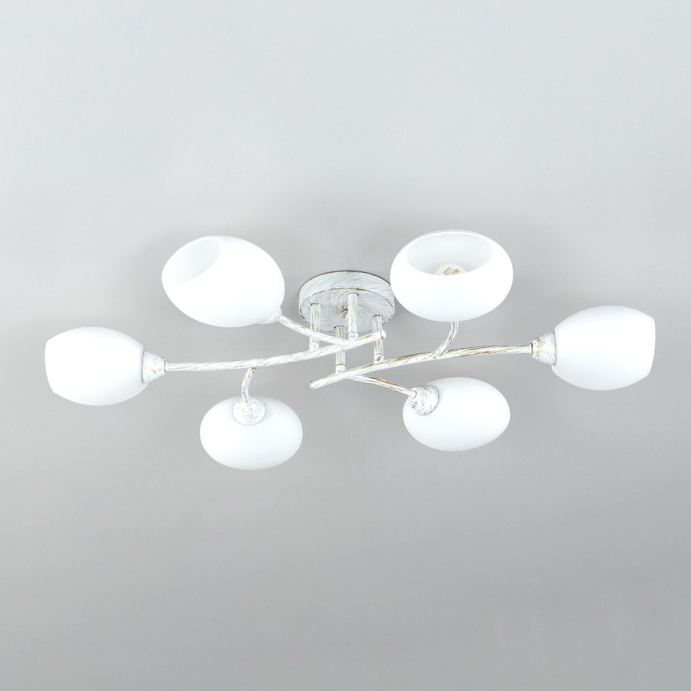 Citilux Флорида CL148160 Люстра потолочная Белая с патиной