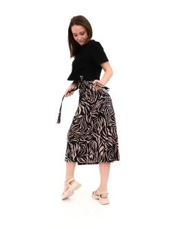 Костюм женский "Энимал" черно-бежевый