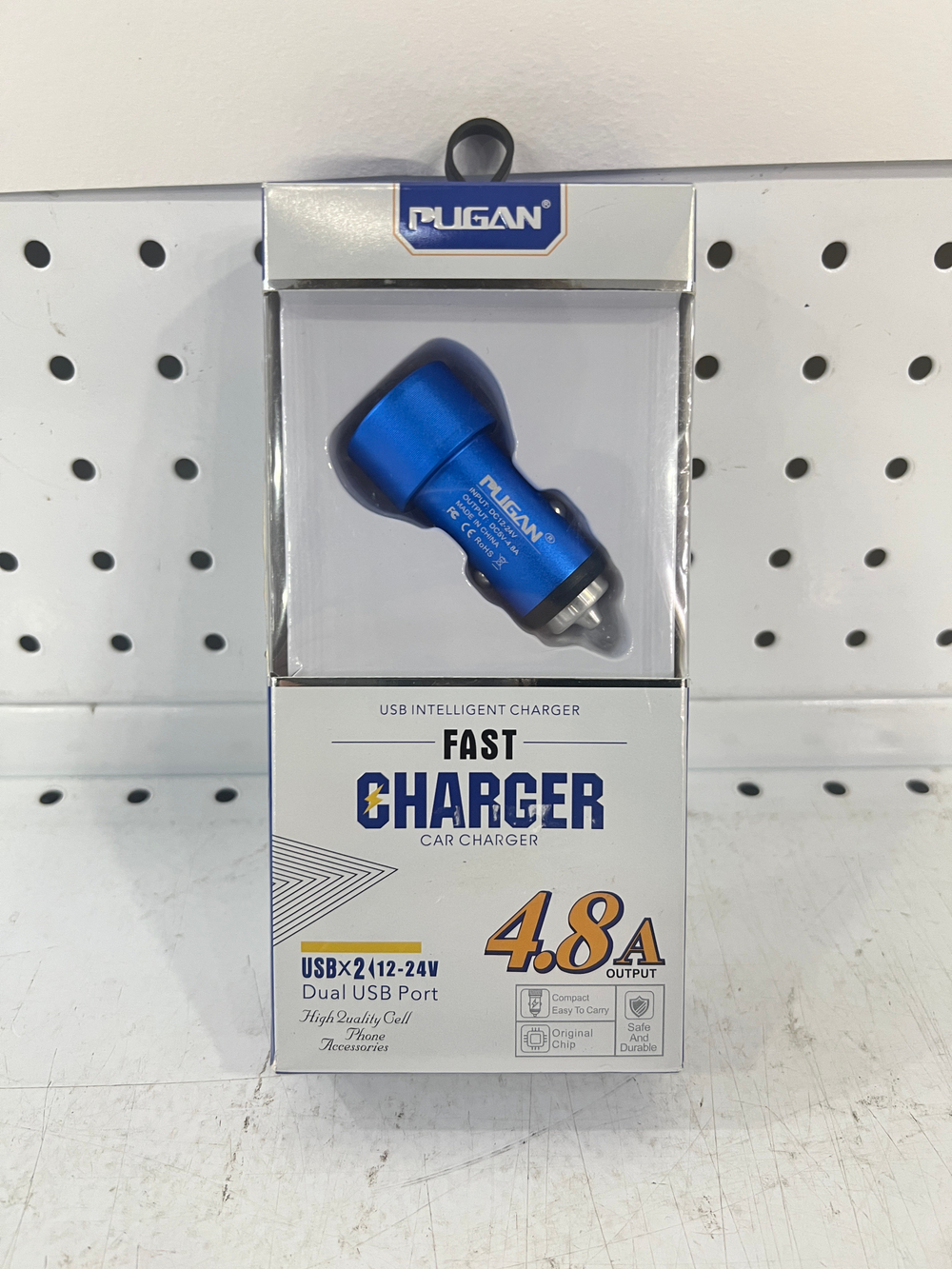 Автомобильное зарядное устройство PUGAN PG-258, 4.8А, USBx2, 12-24V (1 шт.)