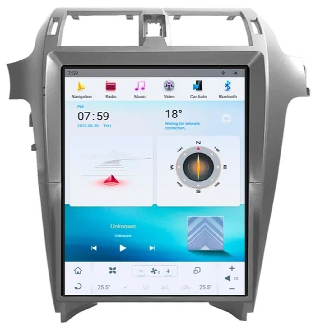 Магнитола для Lexus GX460 2009-2019 (навигация) - Carmedia ZF-1815-GE вертикальный экран в стиле "Тесла" на Android 13, 8Гб+128Гб, CarPlay, 4G SIM-слот