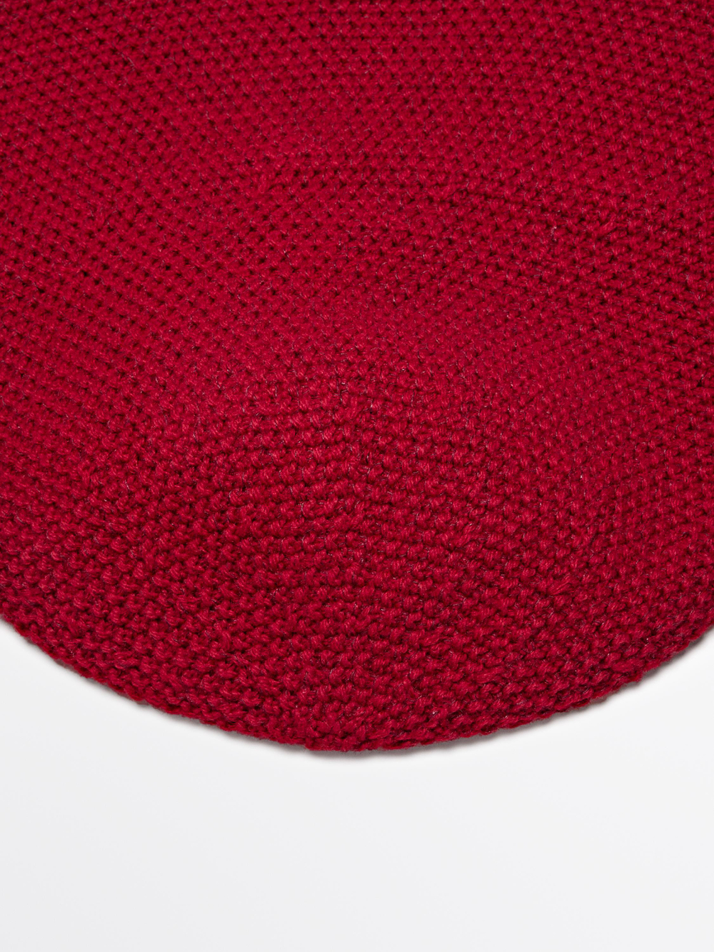 Massimo Dutti Шапка бини из смесовой шерсти, красный