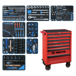 Набор инструментов "ACTION" в красной тележке, 327 предметов KING TONY 934-327MRV