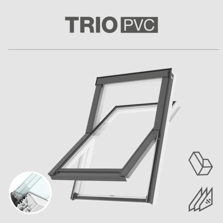 Мансардные окна ROOFLITE Trio PVC