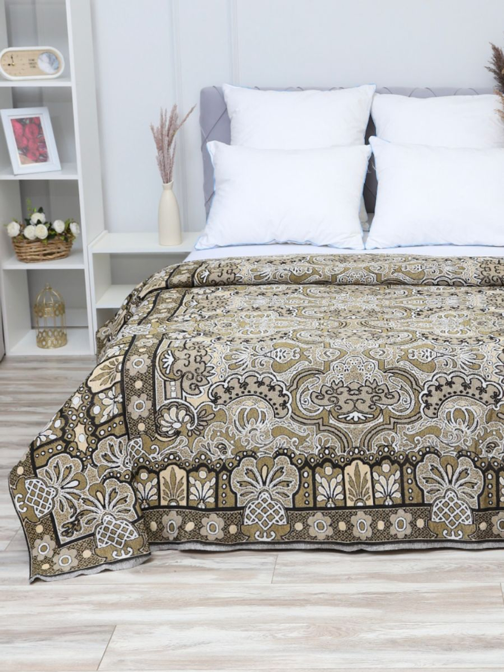 Покрывало на кровать, покрывало 2 спальное, гобелен с размерами: 200x210 см