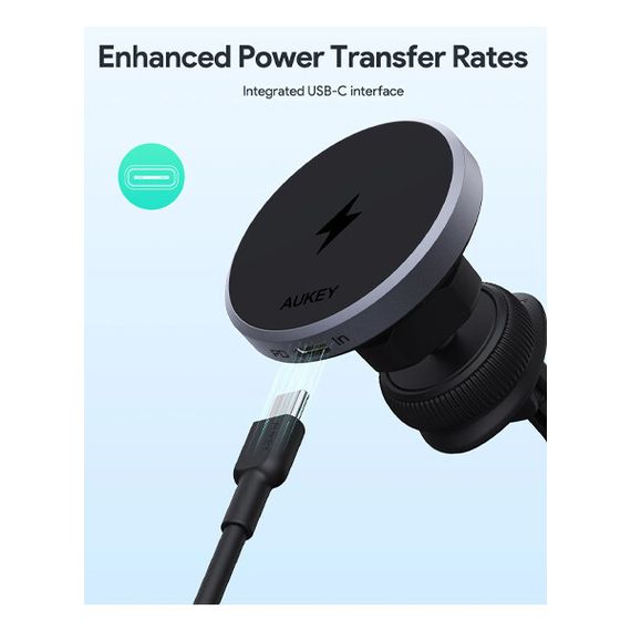 Автомобильный держатель Aukey MagFusion Dash QI2 15 Вт (HD-MC13)