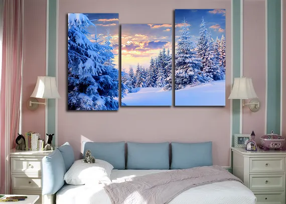 Модульная картина "Красивая зима"