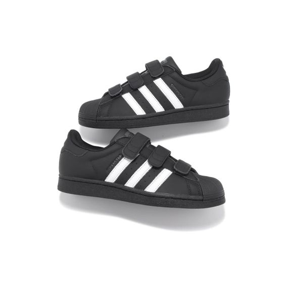 Кроссовки adidas originals SUPERSTAR для скейтборда Низкие Кроссовки Черные Унисекс