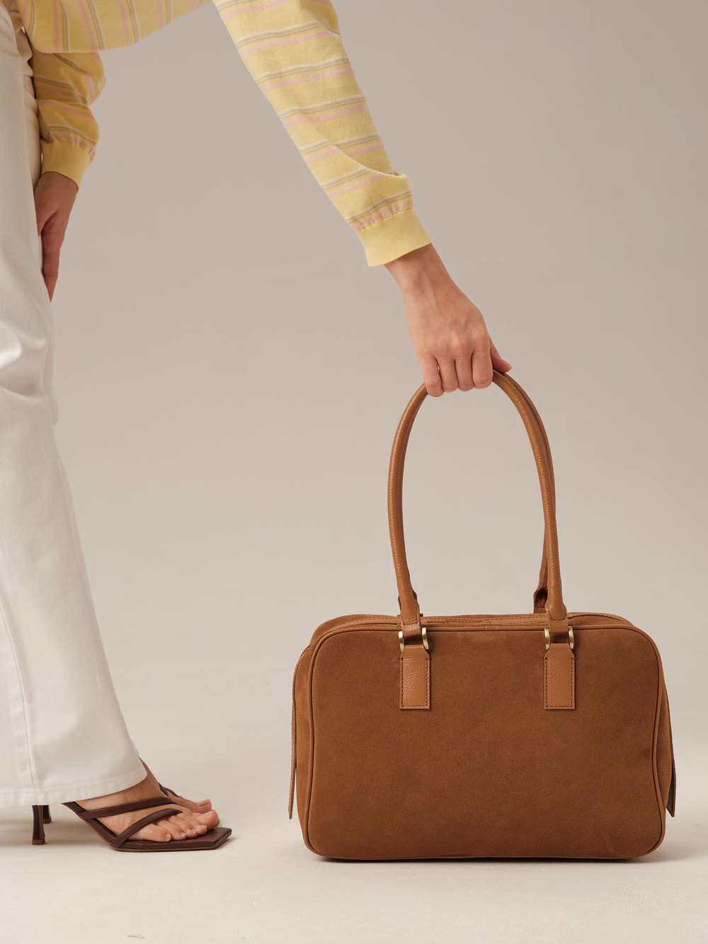 Замшевая сумка DBR Dominique 31389 светло-коричневый