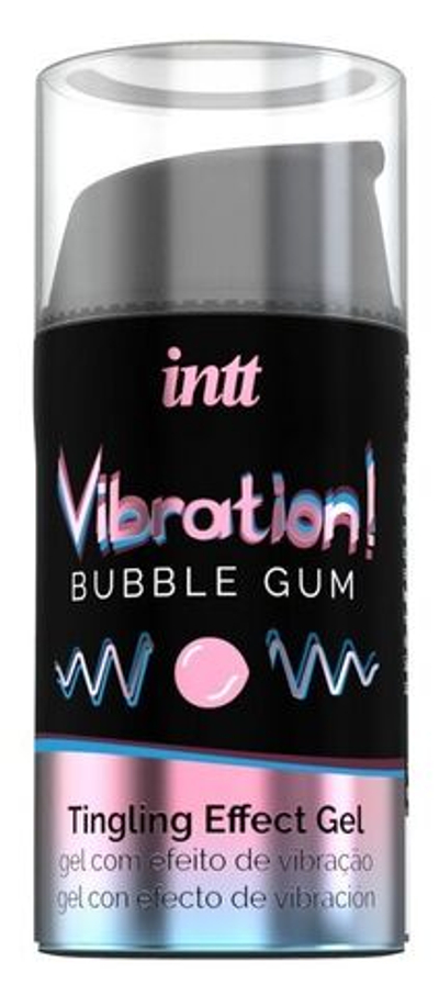 Жидкий интимный гель с эффектом вибрации Vibration! Bubble Gum - 15 мл.