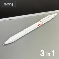 Мультифункциональная ручка ROTRING 600 3 в 1 IRON белая (2149494) 2