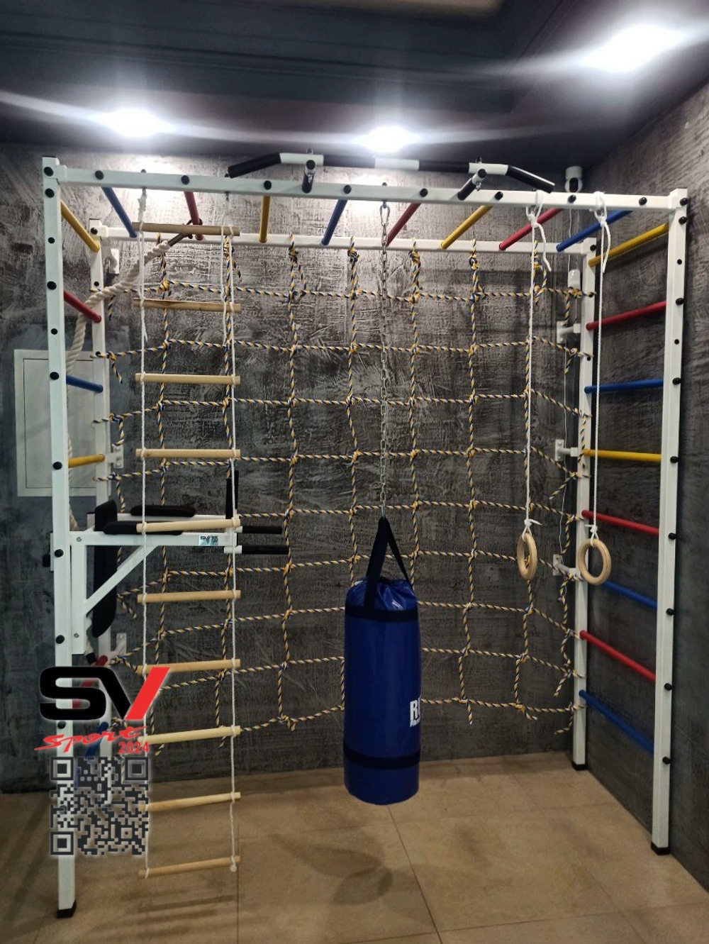 Монтаж спортивного комплекса Sv Sport П в бетонные, кирпичные стены