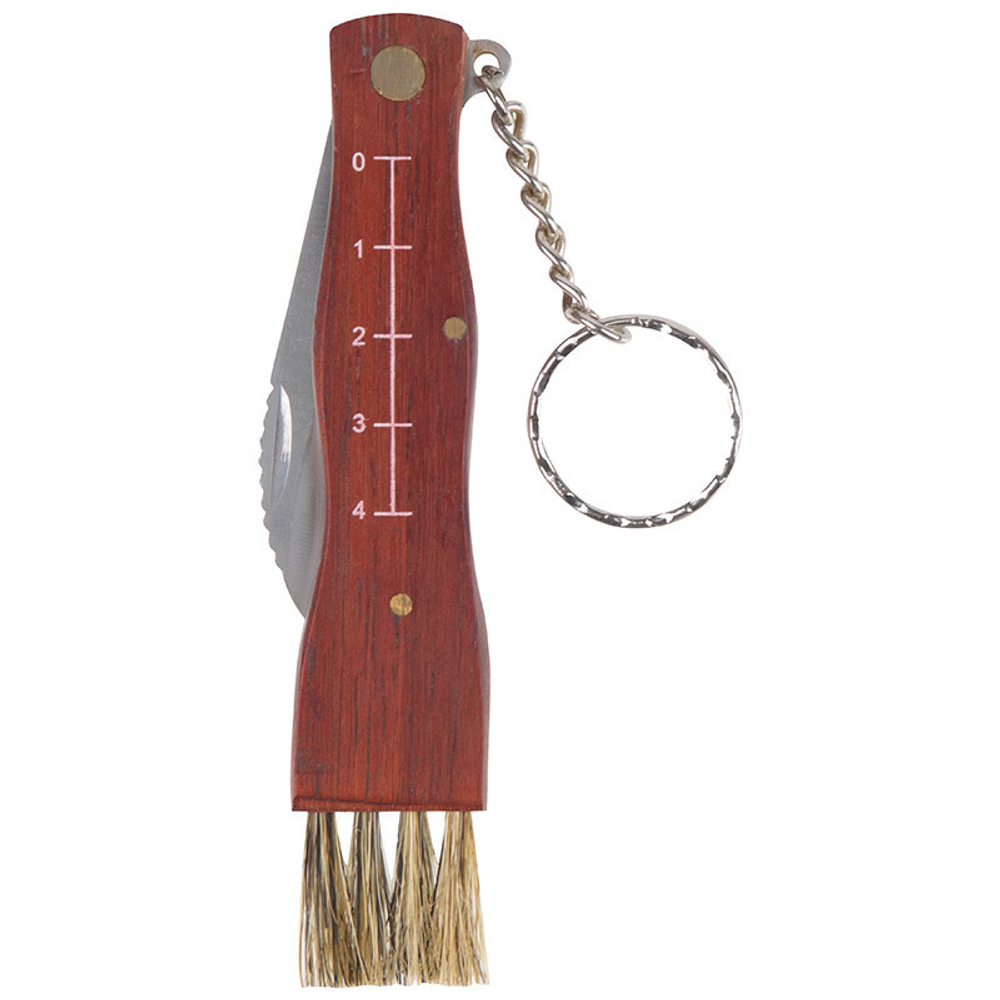 Нож грибника складной 17см с щеткой