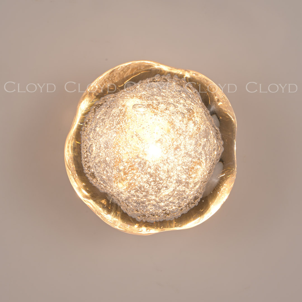 Бра Cloyd VOCAL W1 / латунь - прозрачн. стекло (арт.20366)