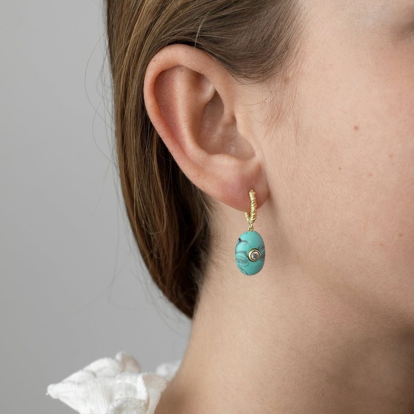 Pebble Bleach Earrings
