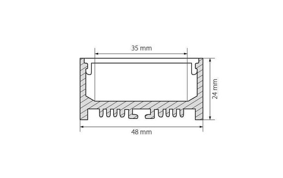 Профиль Arlight ARH-LINE-2448-2000 ANOD 018684