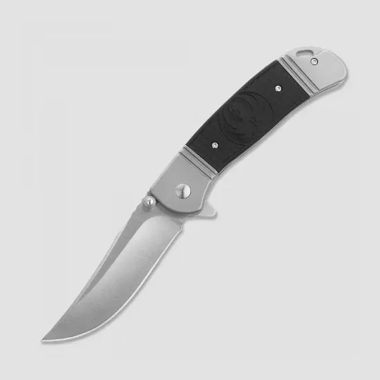 Складной нож CRKT Ruger Hollow-Point+P CR/R2301 c клинком из стали 8Cr13MoV, рукоять Stainless Steel