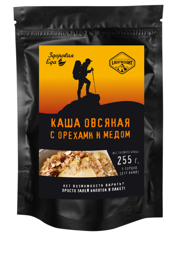 КАША ОВСЯНАЯ С ОРЕХАМИ И МЕДОМ 55 ГРАММ