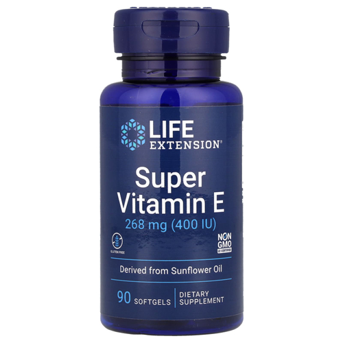 Life Extension, супервитамин E, 268 мг (400 МЕ), 90 капсул