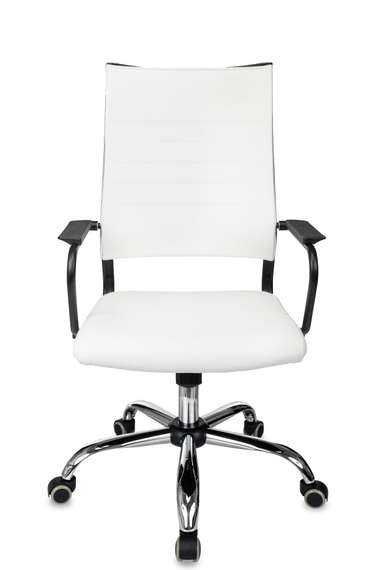 Кресло руководителя Бюрократ CH BALANCE SL Line белый экокожа крестов. металл хром