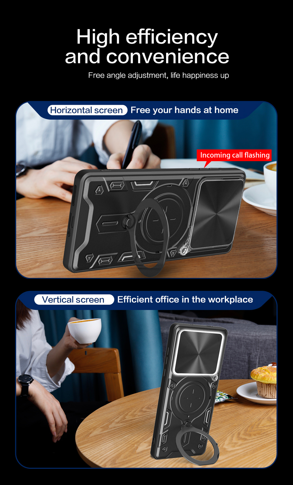 Чехол с кольцом Big Ring Case для Huawei Pura 70 Pro