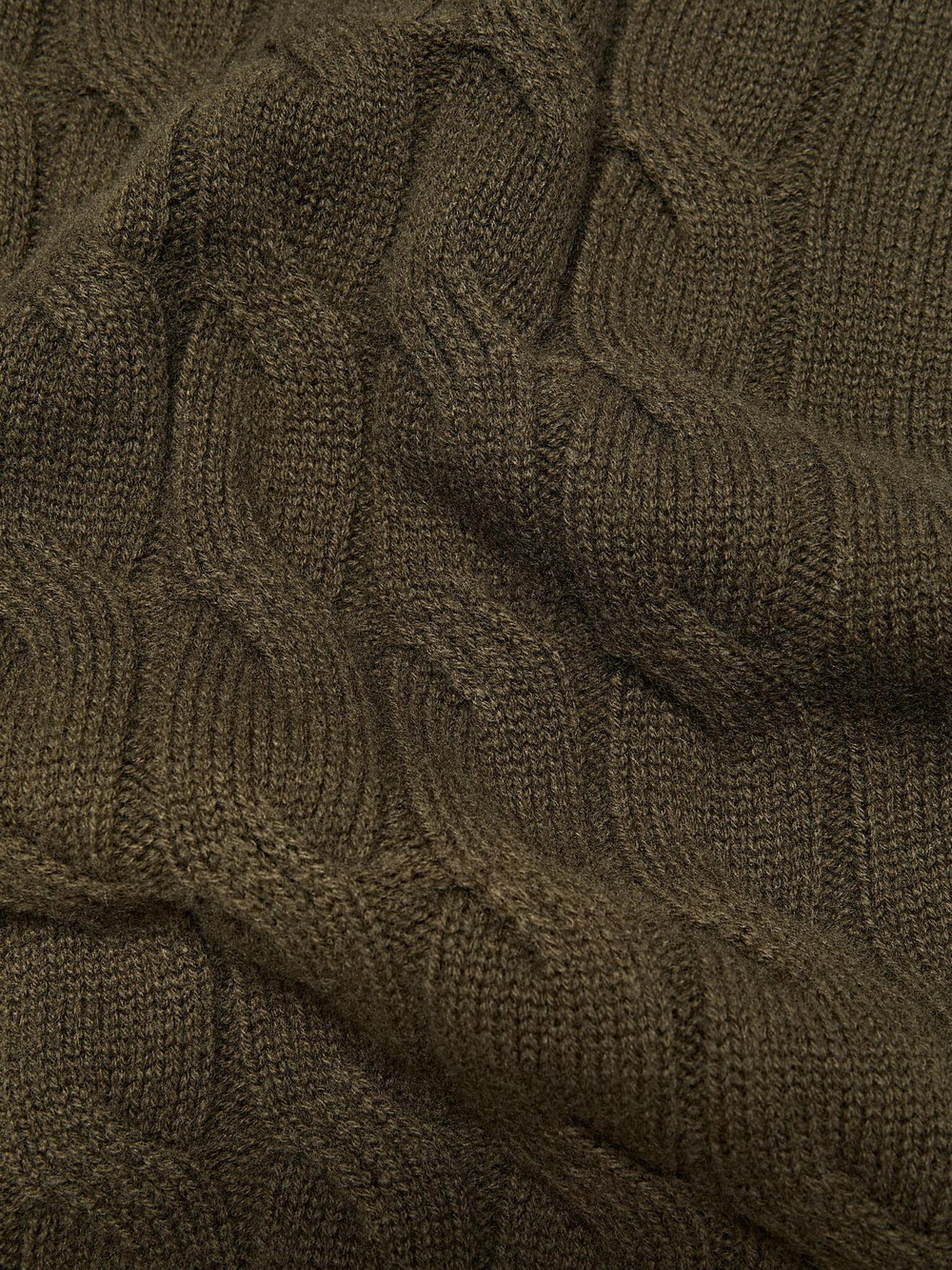 Massimo Dutti Плетеная балаклава, зеленый