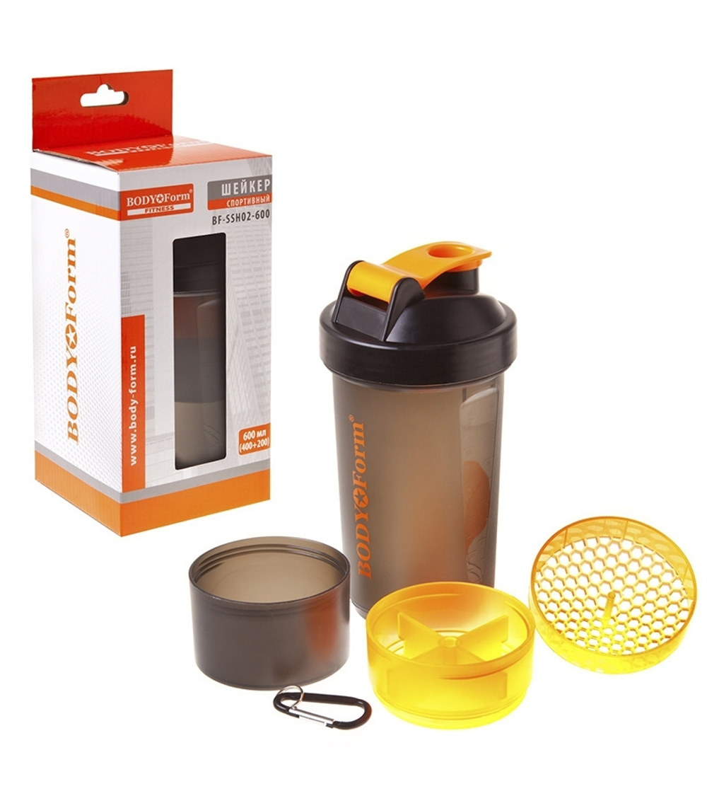 Шейкер спортивный Body Form BF-SSH02-600 600 мл