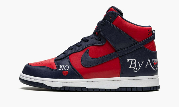 SB Dunk High "Supreme - By Any Means - Navy"