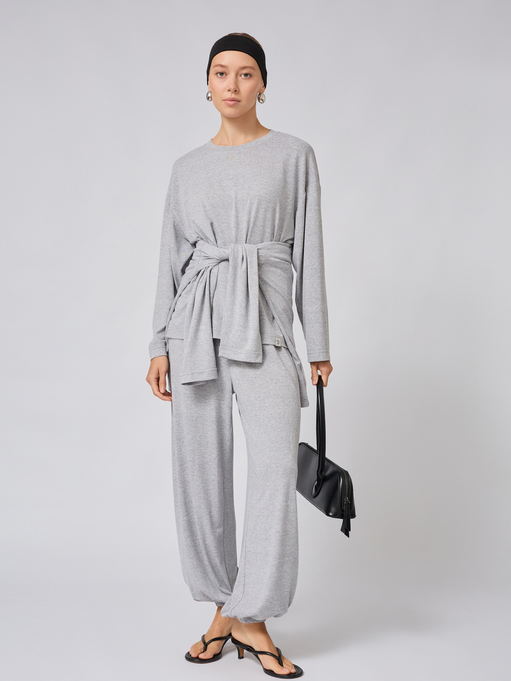 Лонгслив базовый оверсайз из вискозы