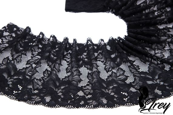 03-274 Кружево эластичное 23 см, черный