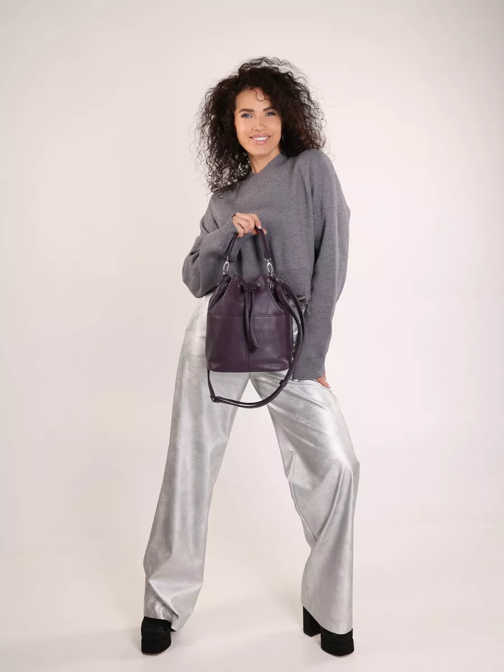 сумка через плечо тоут средняя мешок