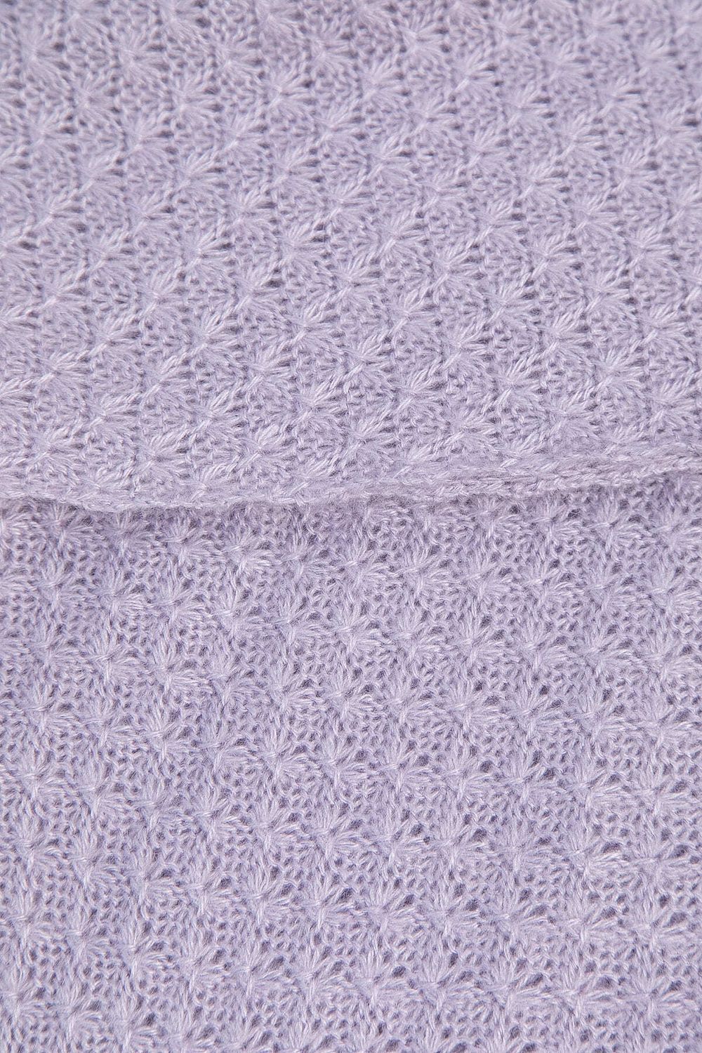 Вязаный палантин (пыльно-сиреневый) ВП01-1М LT Collection
