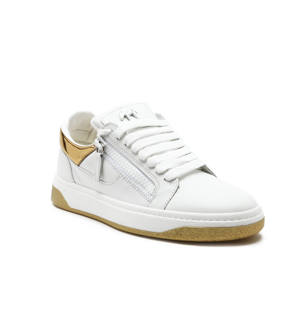 Кроссовки кожаные talogo Giuseppe Zanotti - белый(RM30049)