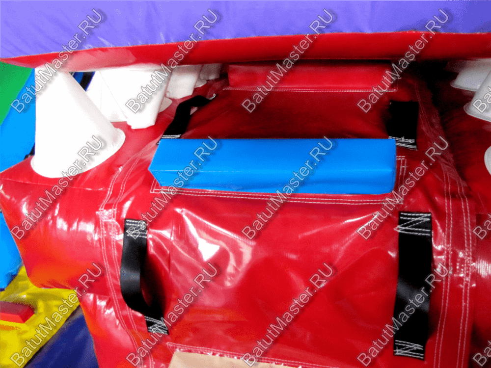 Коммерческий батут "Белый клык" с не механизированной головой, размер 6*6*4 м