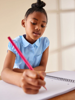 Блуза с коротким рукавом школьная для девочки Next 621-395, Голубой