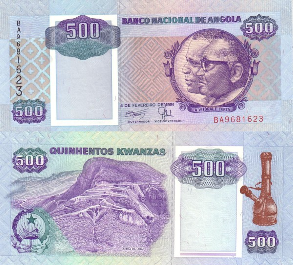 Ангола 500 кванза 1991 Горная теплица UNC