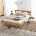 Парящая кровать Калантея 160х200 см из массива дикого дуба