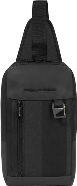 Рюкзак слинг Piquadro Steve CA6003S131/BLU темно-синий полиэстер/натур.кожа