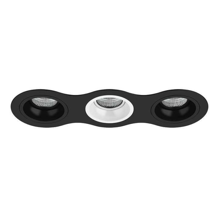 Комплект из светильников и рамки Lightstar Domino Round (214637+214607+214606+214607) D637070607