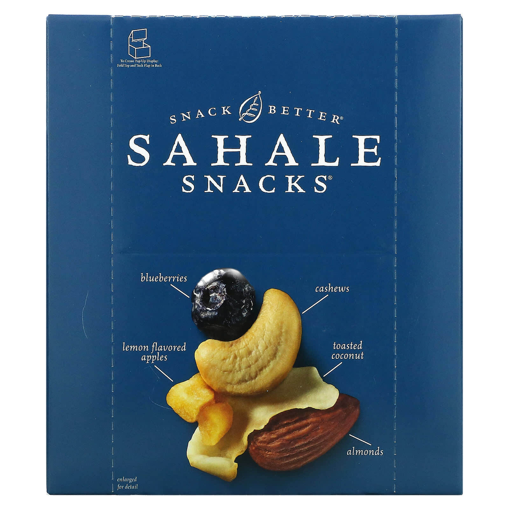 Sahale Snacks, смесь миндаля, орехов и сухофруктов, ягодный макарун, 9 пакетиков по 42,5 г (1,5 унции)