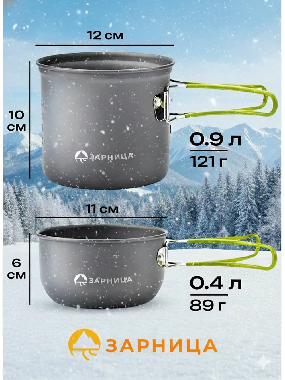 Набор посуды туристический на одного с приборами
