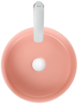 Раковина накладная (матовая розовая) WeltWasser WW  ELBACH 3134 MP 355х355х120