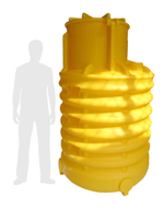 Ёмкость усиленная Экогрупп ДВ 2000 л. (1997 л.) вертикальный (1360x1360x2080см;зеленый) - арт.561086