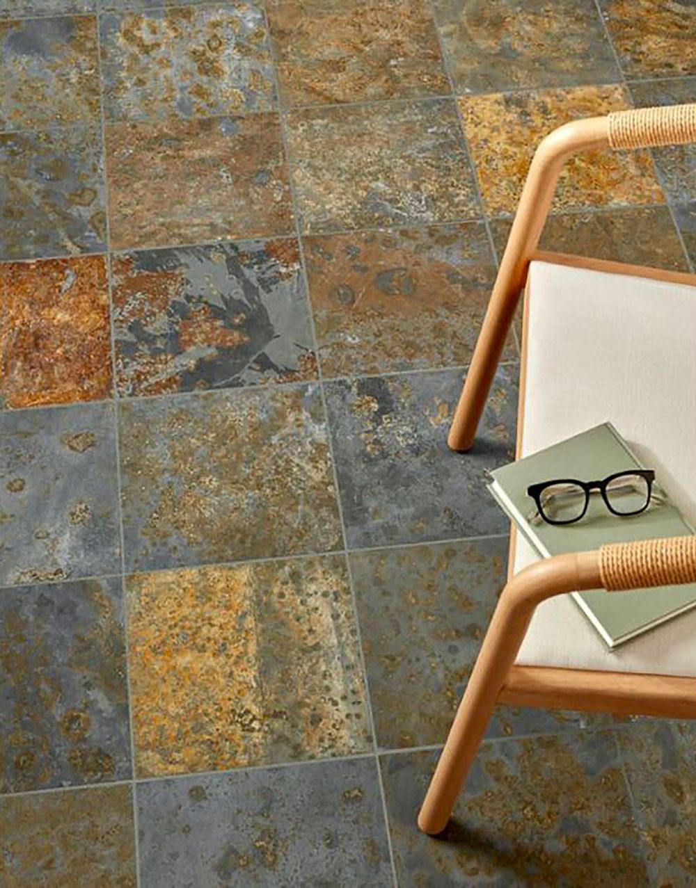 Плитка-сланец мультиколор, натуральный скол Pharaon 600x600x10