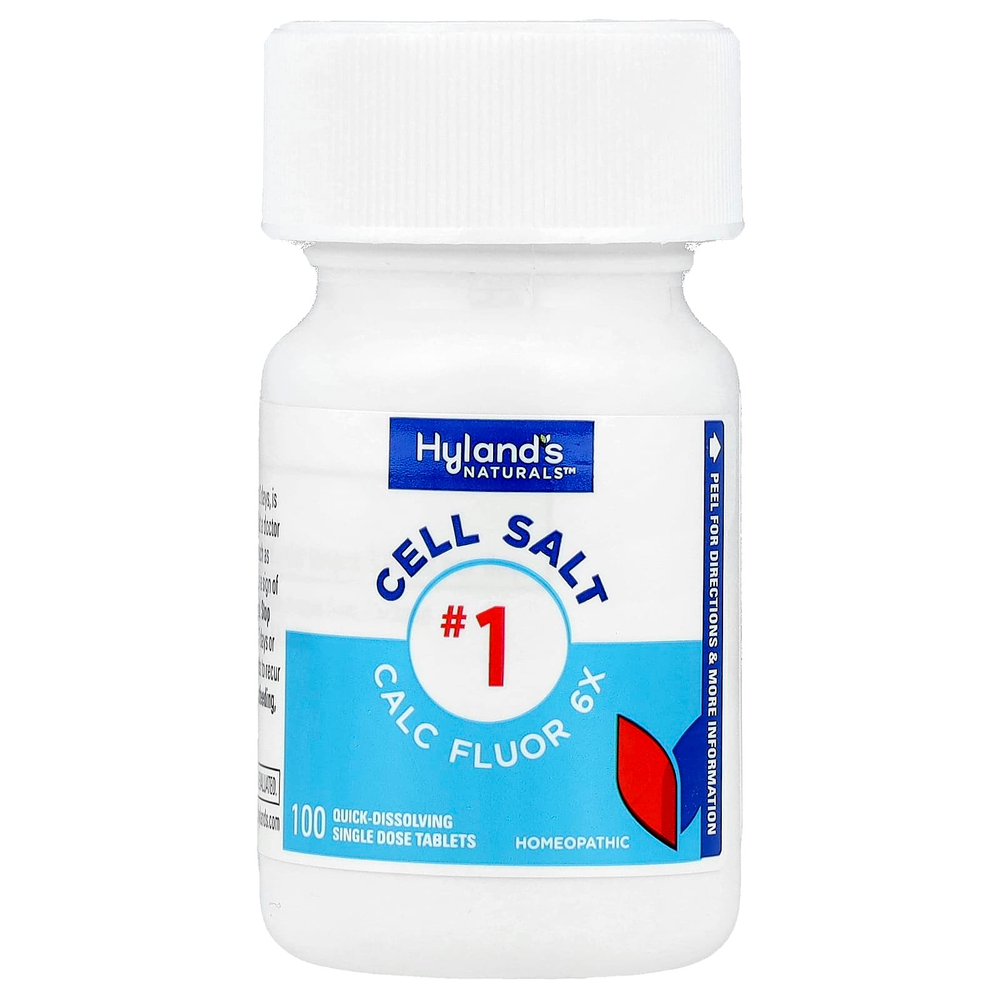 Hyland's Naturals, Cell Salt # 1, Calc Fluor 6X, 100 быстрорастворимых таблеток
