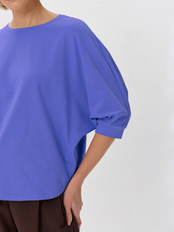 Свободная футболка летучая мышь с рукавом 3/4