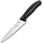 Нож разделочный, лезвие 15 см, черный в блистере, Victorinox
