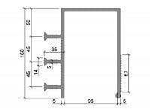 Гидроизоляционная шпонка ДЗС-160/100-3/35 ПВХ-П
