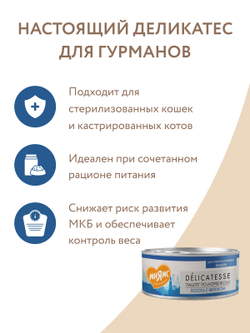 Влажный корм Мнямс Деликатес Лосось с яблоком для стерилизованных кошек "Паштет по-норвежски" 100 г