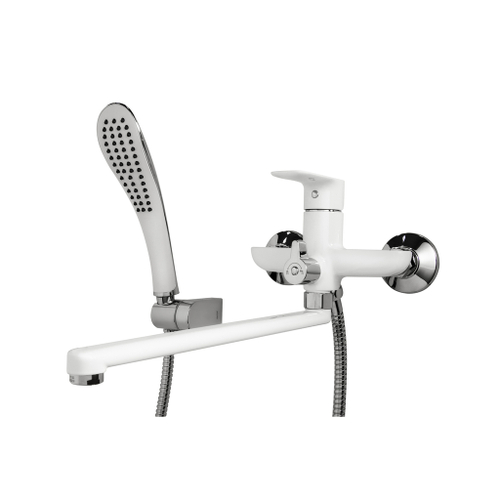 Смеситель для ванны и раковины 35к G2248 GAPPO L-излив, БЕЛЫЙ-ХРОМ